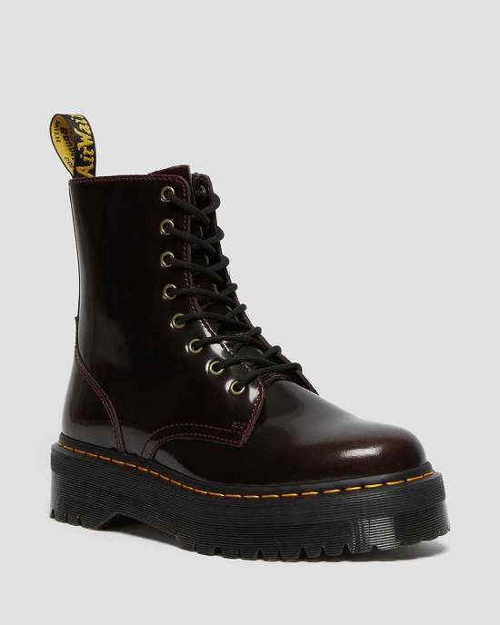 Botas Con Plataforma Dr. Martens Jadon Arcadia Mujer Vino MX-26748